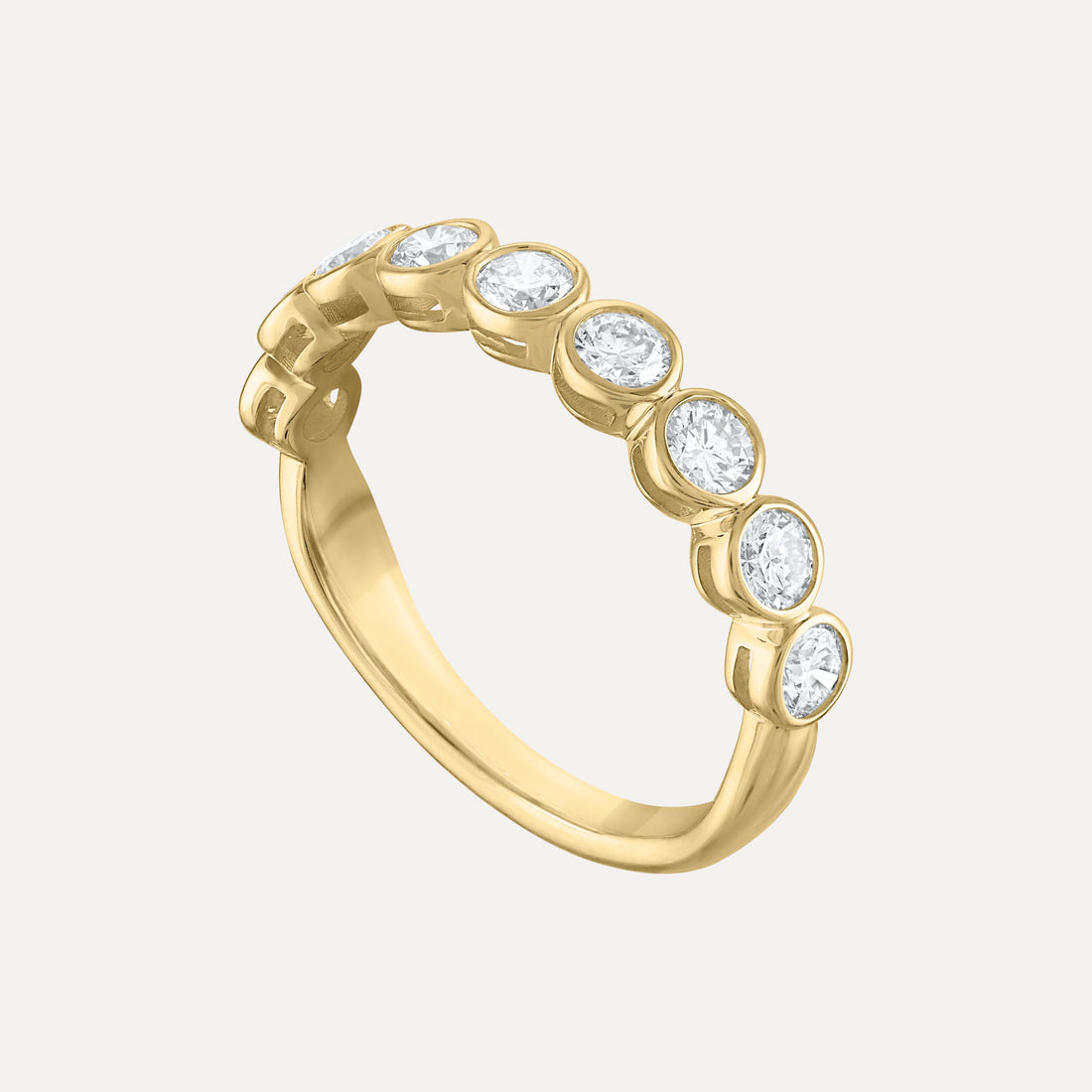 Design Beael Mini Round Diamond Bezel Ring | Kelly Bello Design®