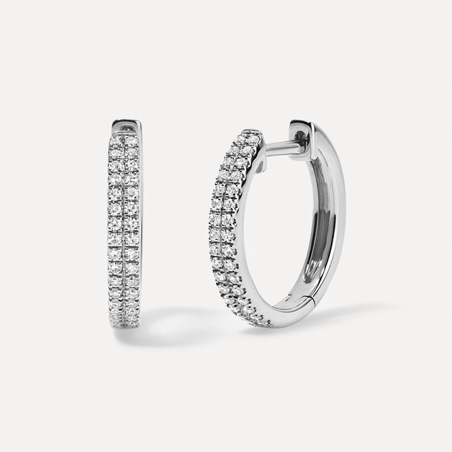 Multi Row Mini Diamond Huggies