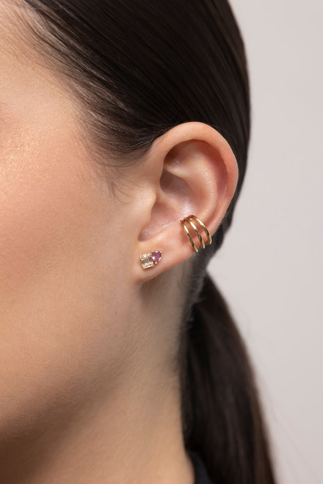 3-Row Split Solid Ear Cuff