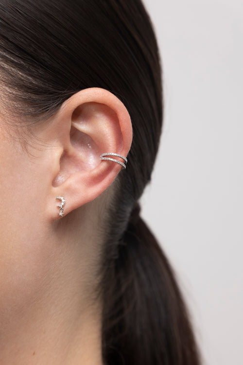 2-Row Split Diamond Ear Cuff Test