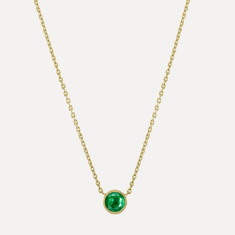 Emerald Evil Eye Chain Earring