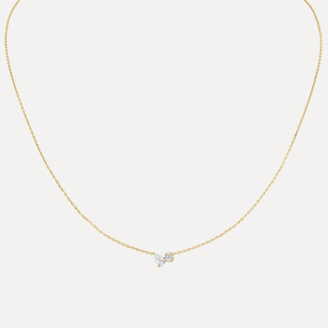Noa Double Mixed Diamond Necklace