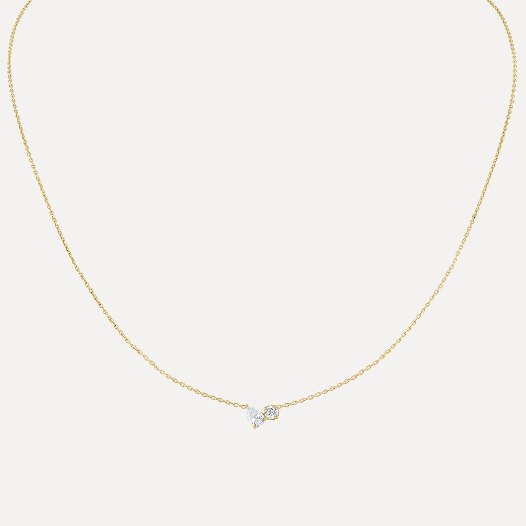 Noa Double Mixed Diamond Necklace