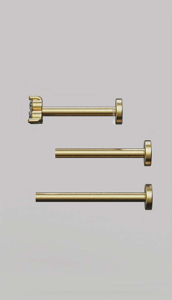 Diamond Lightning Bolt Threaded Stud