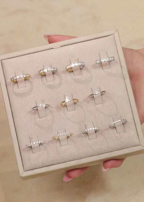 Mini Oval Diamond Bezel Ring