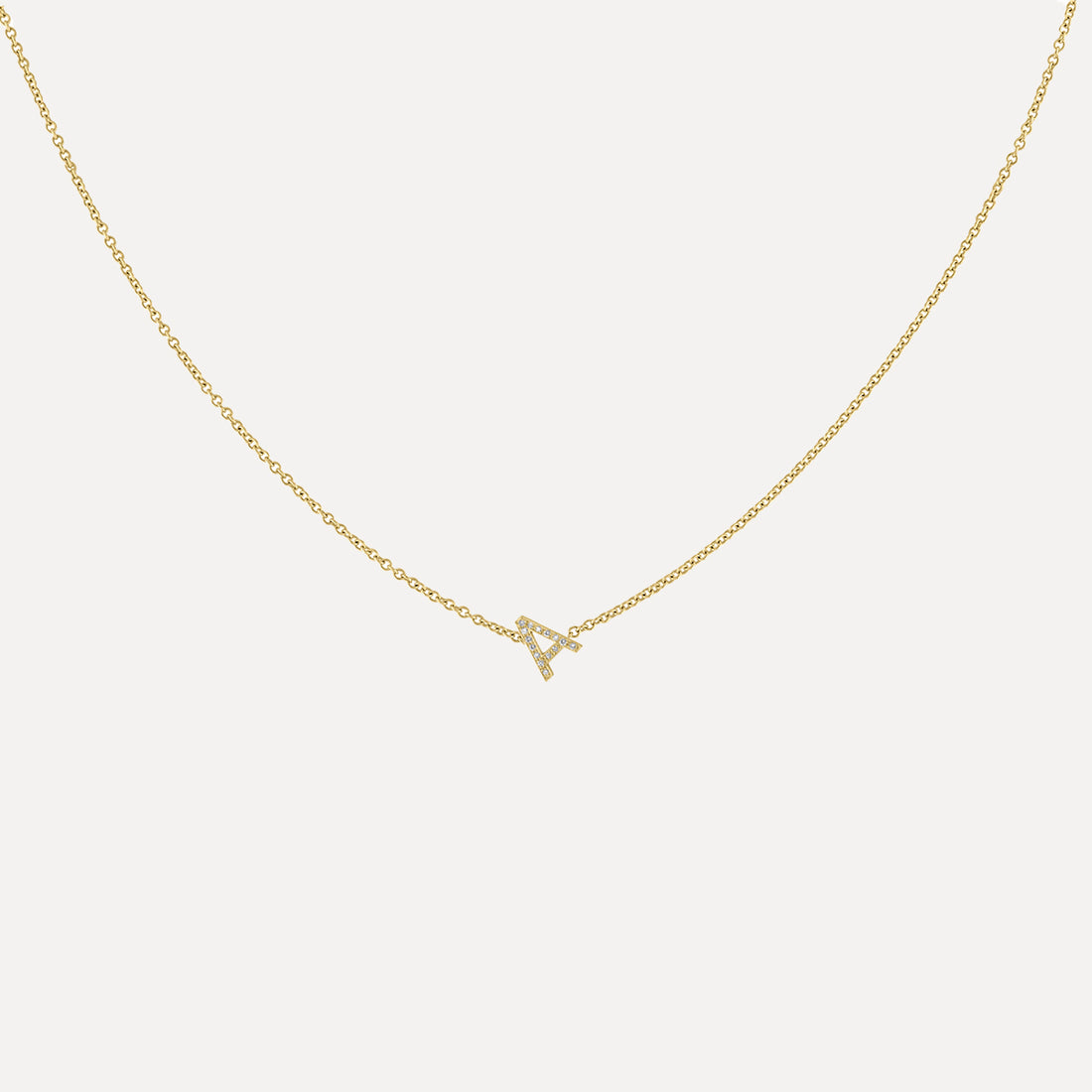 Mini Pavé Letter Necklace | Kelly Bello Design®