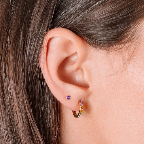 Mini Birthstone Stud Earrings