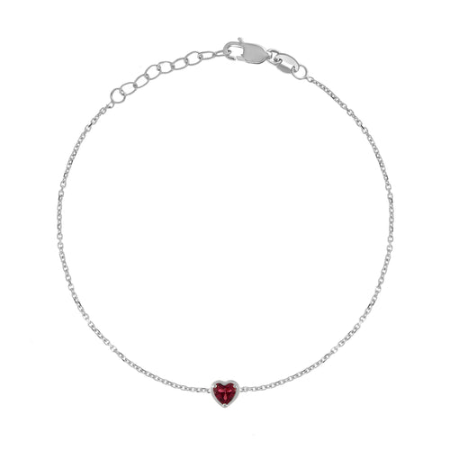 Birthstone Heart Bracelet