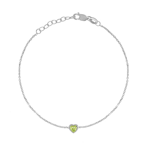 Birthstone Heart Bracelet