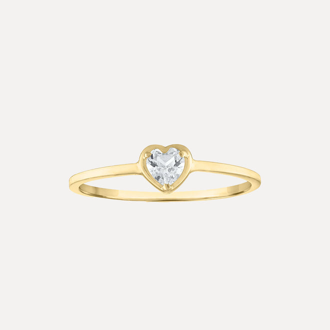 Birthstone Heart Ring