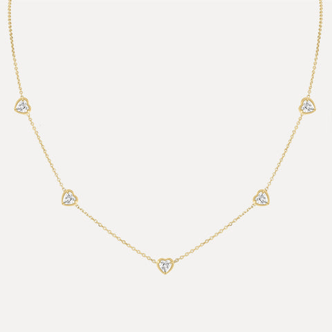 Noa Double Mixed Diamond Necklace