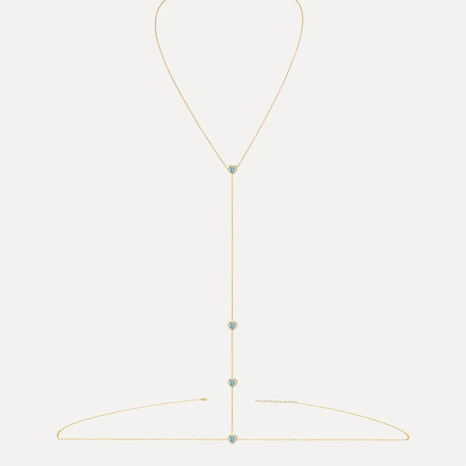 Birthstone Hearts Body Chain