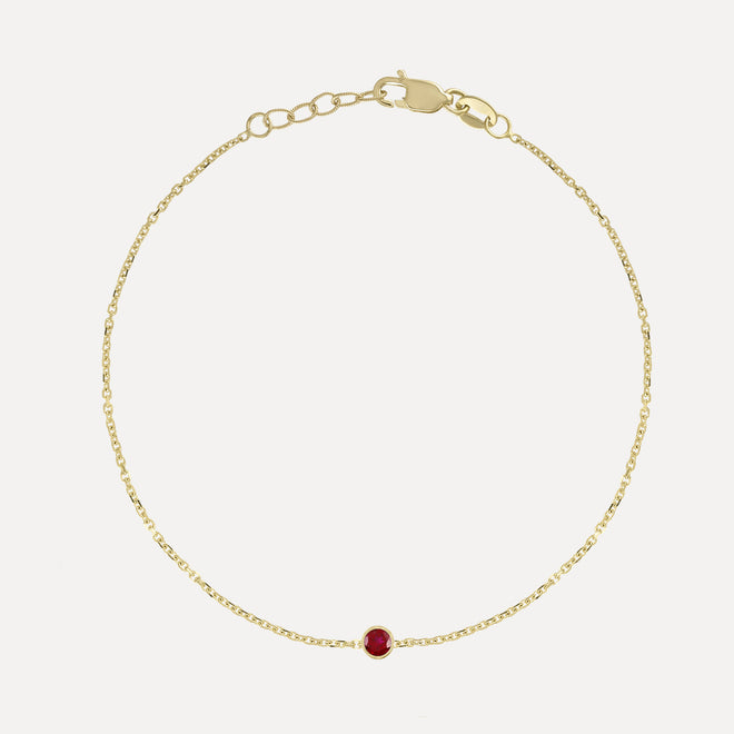 Birthstone Bezel Bracelet