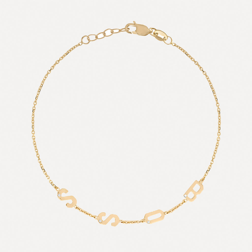 Mini Letter Anklet (custom)