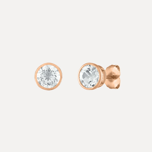 Classic Stud Earrings with Enamel Jacket