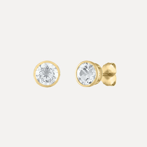 Classic Stud Earrings with Enamel Jacket