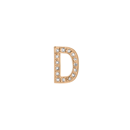Mini Pave Letter Charm