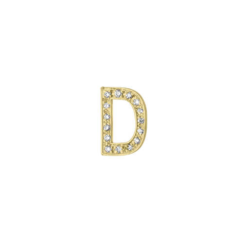 Mini Pave Letter Charm
