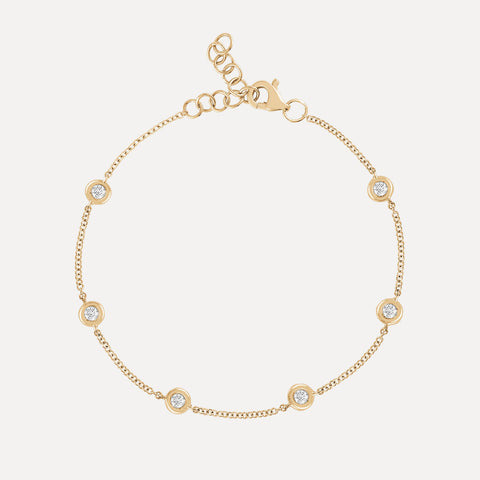 Mini Mini Enamel Hearts Station Necklace