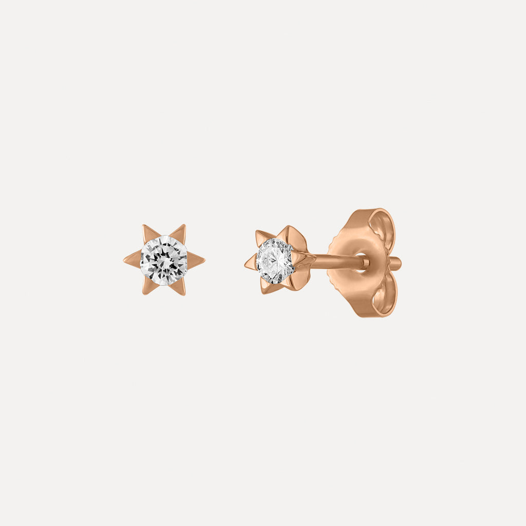 Diamond Star Stud Earrings