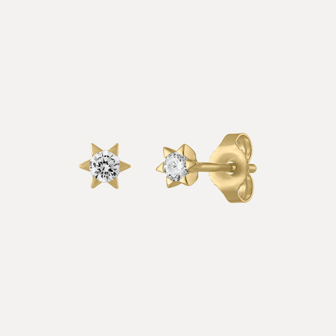 Diamond Star Stud Earrings