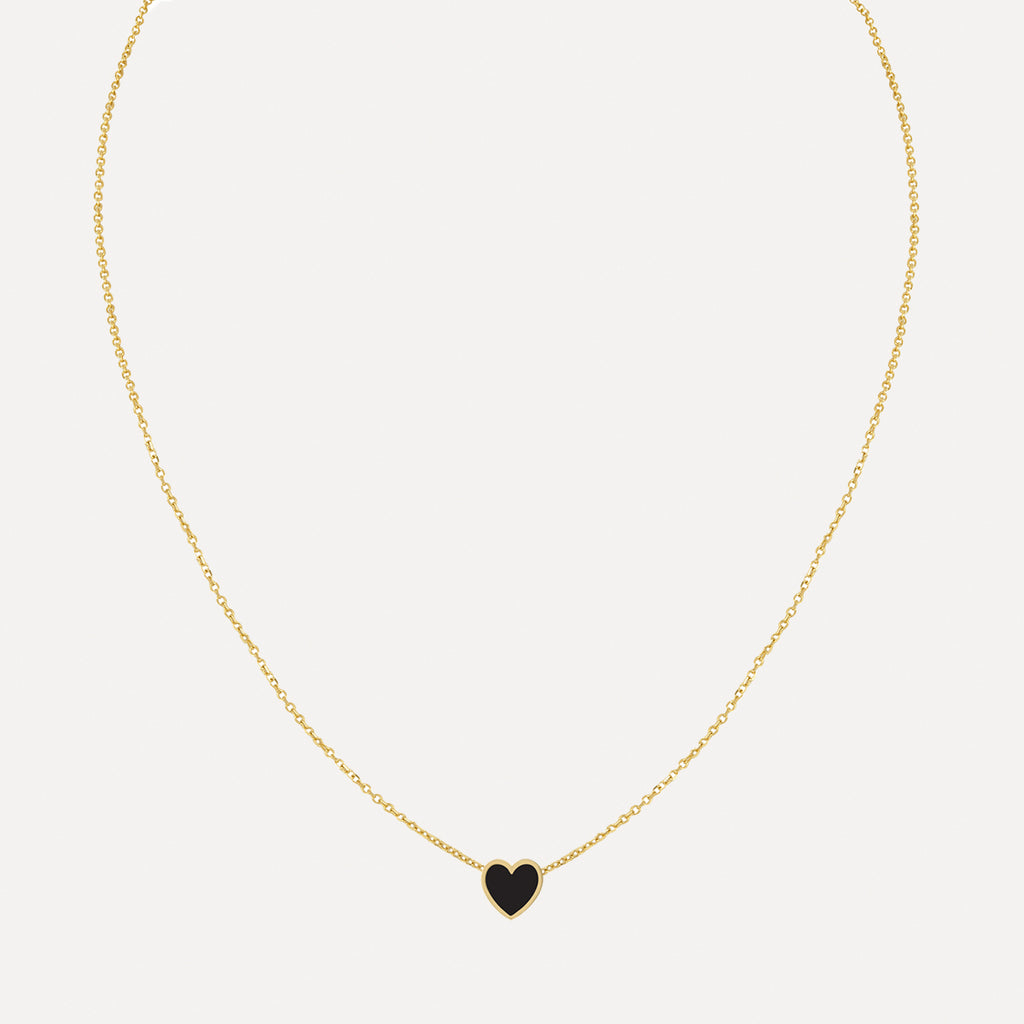 Mini Enamel Heart Necklace