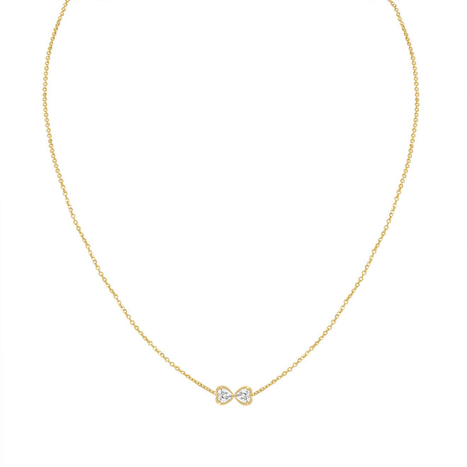 Two Birthstone Hearts Necklace