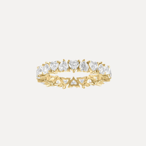 Heart Shaped Diamond Eternity Band