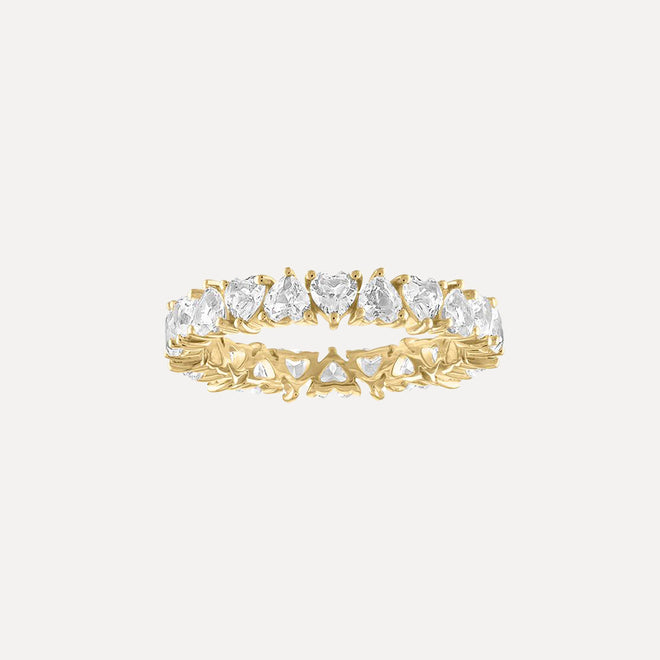 Heart Shaped Diamond Eternity Band