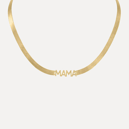 Herringbone Nameplate Necklace