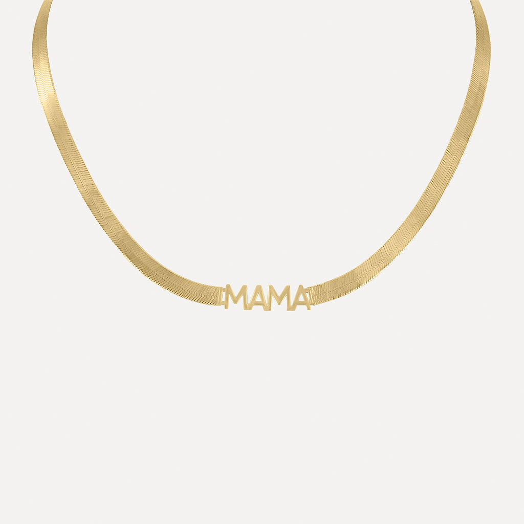 Herringbone Nameplate Necklace