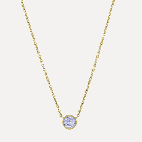 Birthstone Bezel Necklace