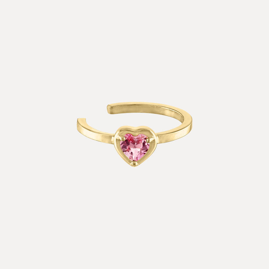Birthstone Heart Ear Cuff by Kelly Bello Design