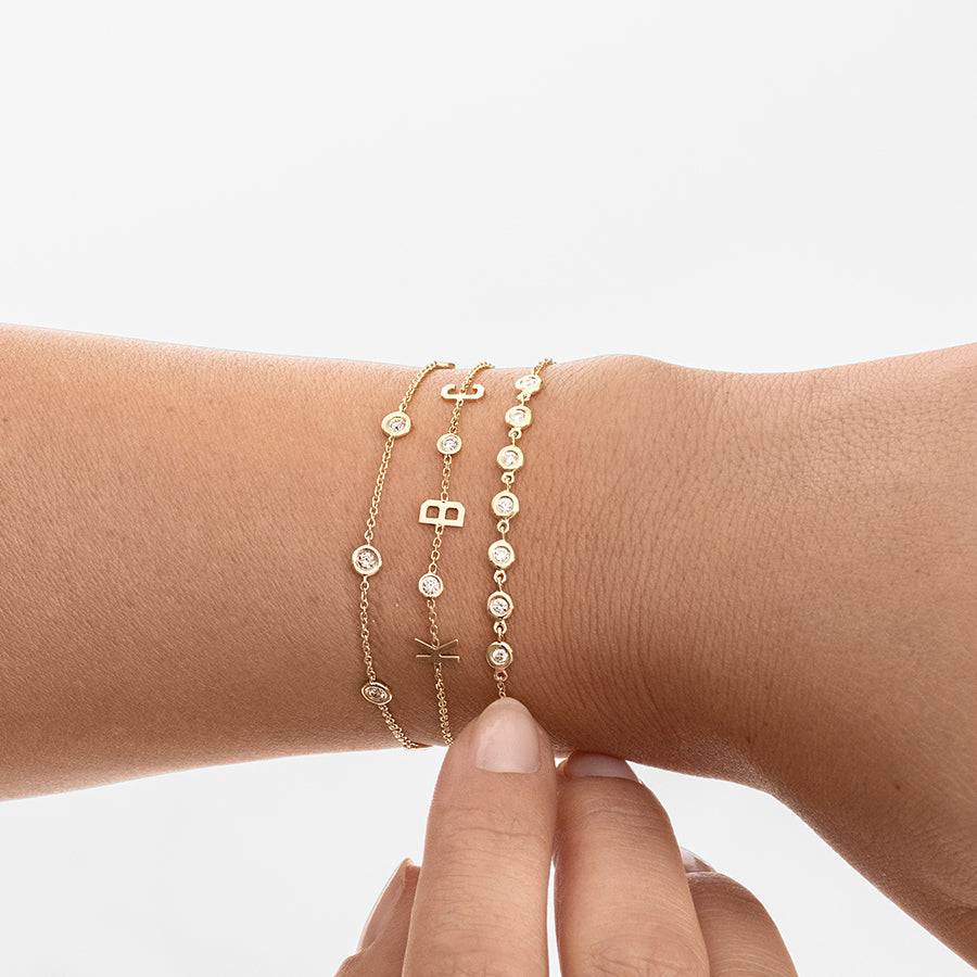 Diamond Bezel Bracelet Kelly Bello Design