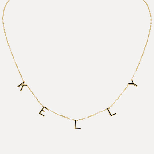 Enamel Letter Necklace (custom)