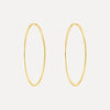 White Topaz Seamless Hoop Earring | 8mm