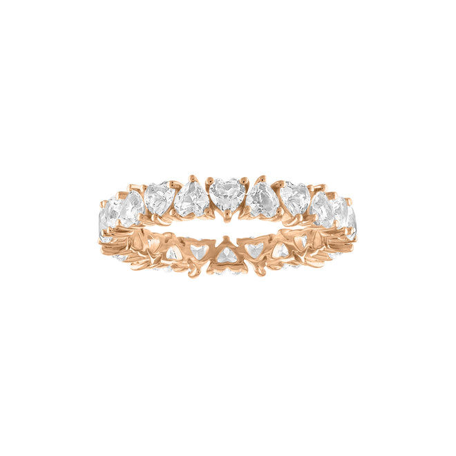Heart Shaped Diamond Eternity Band