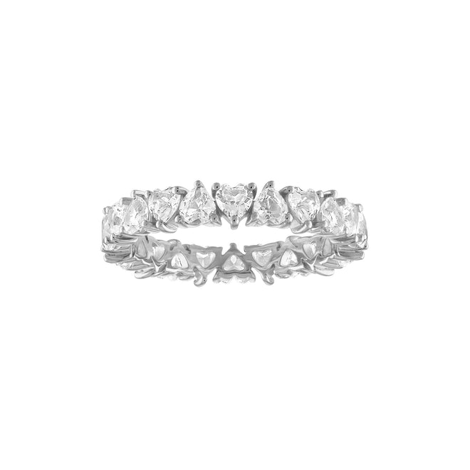 Heart Shaped Diamond Eternity Band