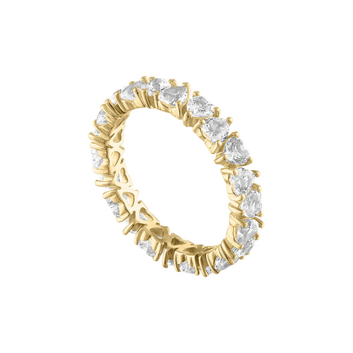 Heart Shaped Diamond Eternity Band