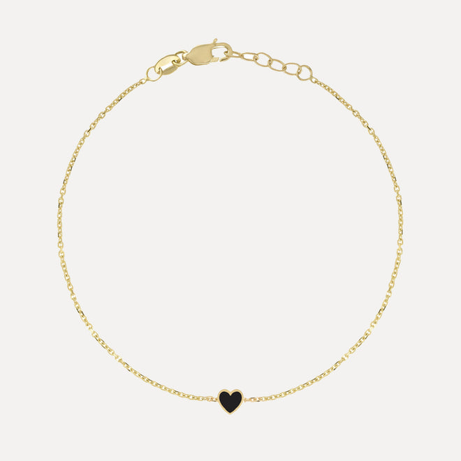 Mini Mini Enamel Heart Bracelet