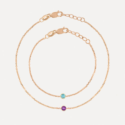 Mommy + Me Birthstone Bracelet Set