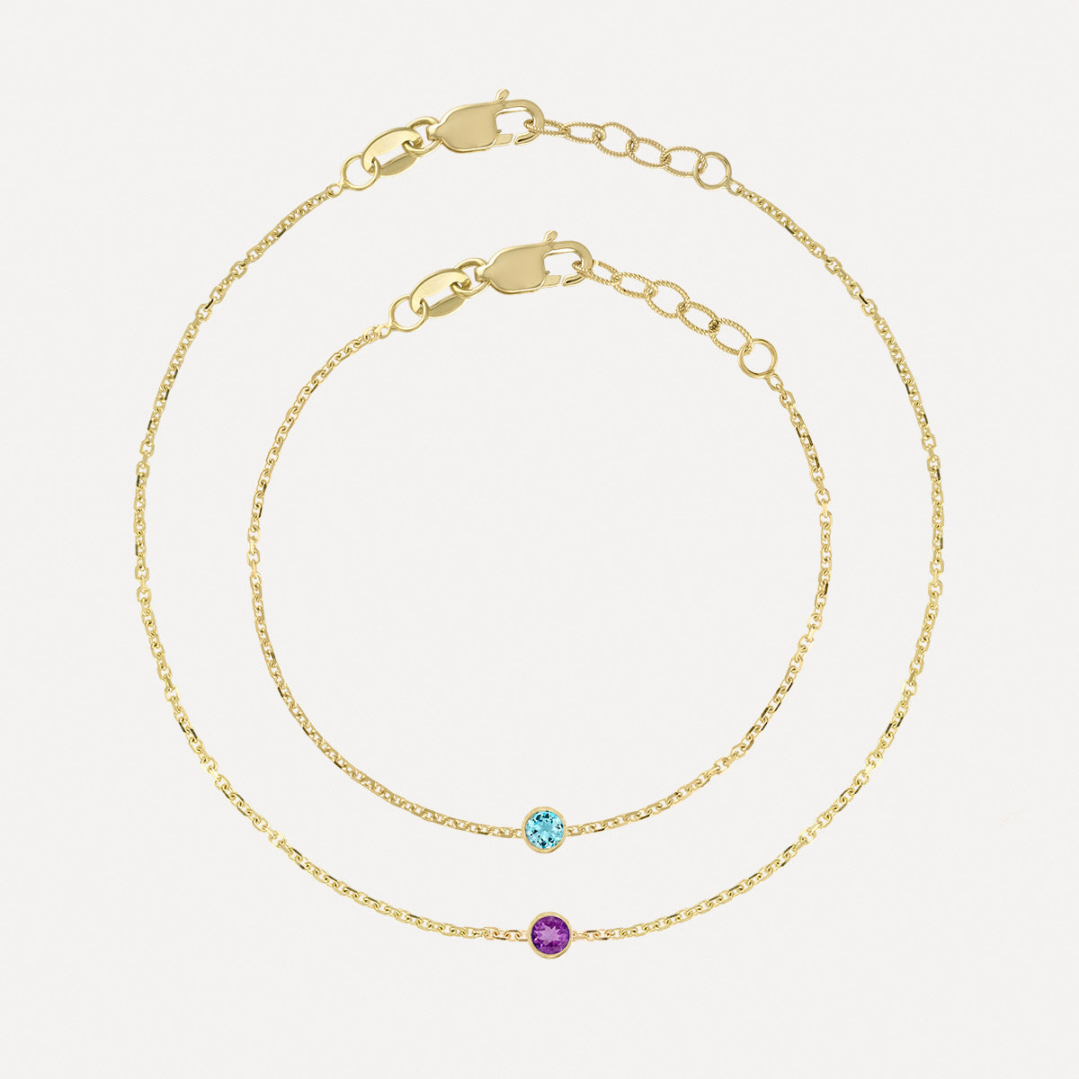 Yellow gold sales birthstone bracelets