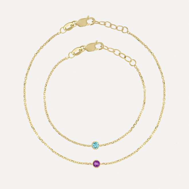 Mommy + Me Birthstone Bracelet Set