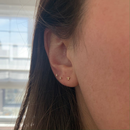 Triple Ball Cluster Piercing Earring