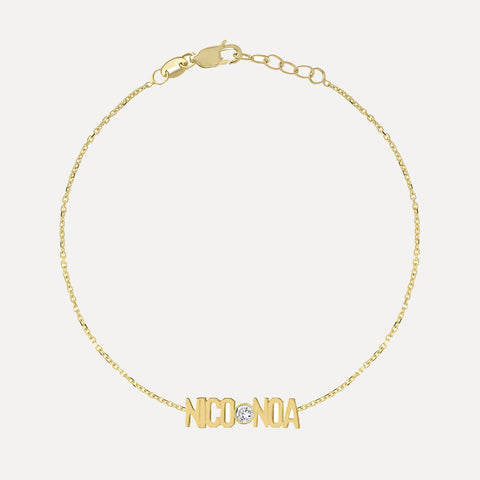 Mini Mini Enamel Hearts Station Necklace
