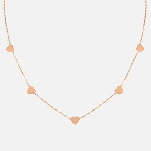 Mini Mini Hearts Station Necklace