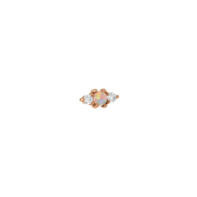 Diamond + Opal Threaded Stud