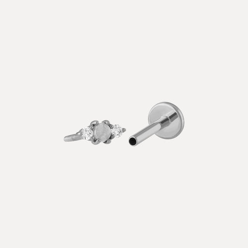 Diamond + Opal Threaded Stud