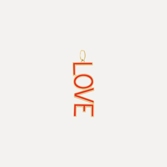 LOVE Enamel Letter - Necklace Charm