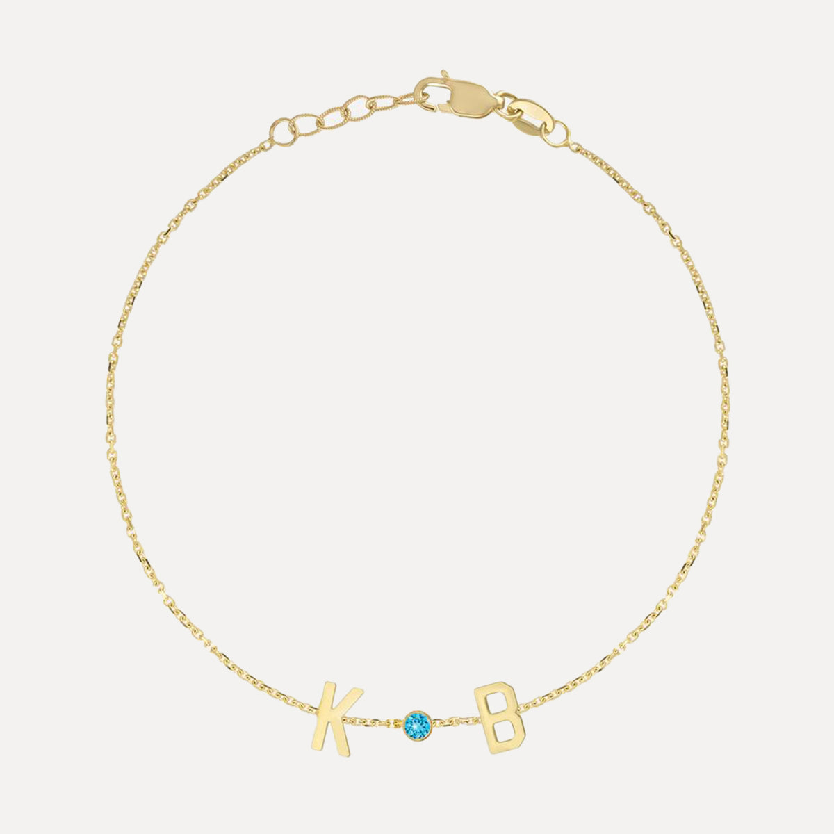 Initial bracelet with birthstone new arrivals